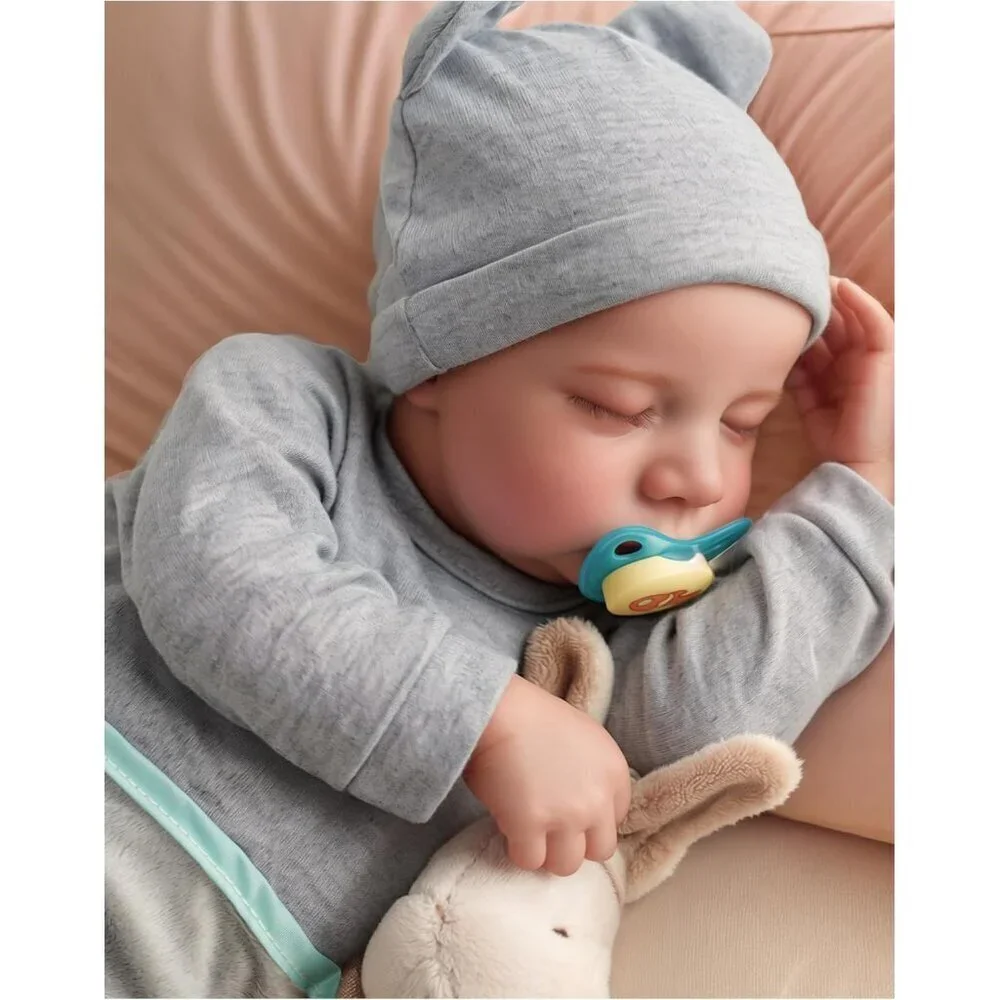🆕17Inch Full Cloth Body With Vinyl Limbs Cute Baby Doll Boy with Accessories
